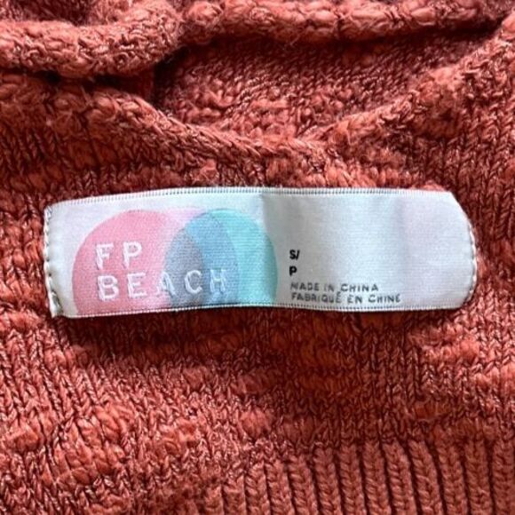 Free People FP BEACH Knit Crop Tank in Terracotta Size SMALL - Picture 4 of 5